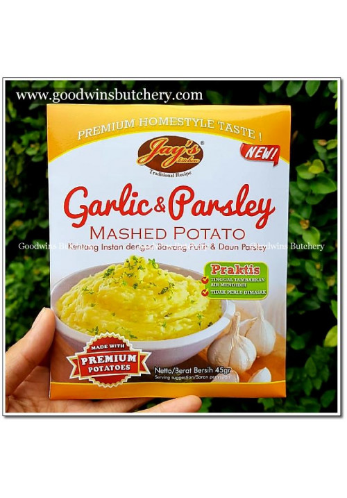 Instant food MASHED POTATO GARLIC & PARSLEY kentang tumbuk bawang putih parsley Jay's 45g JAYS